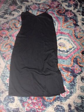Black Satin V-Neck Camisole with Adjustable Straps - Women